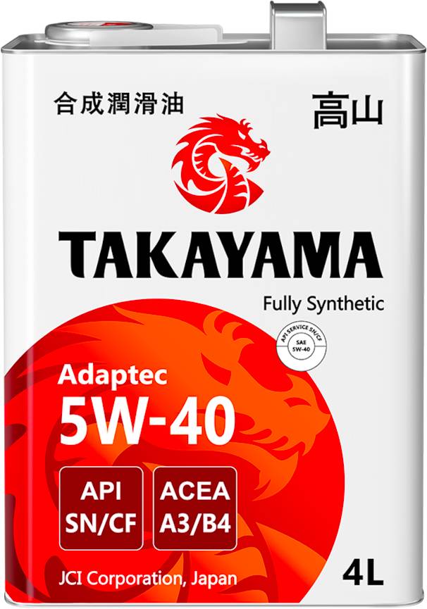 АВТОМАСЛА Масло моторное Takayama ADAPTEC 5w-40 4л.