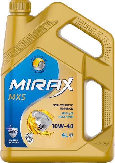 АВТОМАСЛА Моторное масло MIRAX MX5 10W40 A3/B4 SL/CF полусинтетика 4л