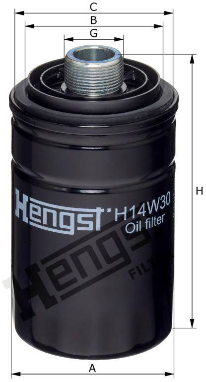 ФИЛЬТРЫ Фильтр очистки масла Hengst H14W30