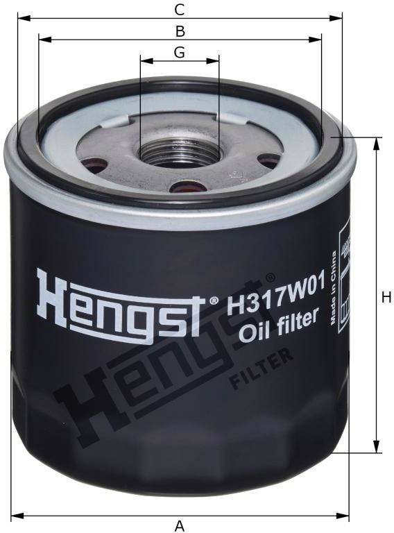 ФИЛЬТРЫ Фильтр очистки масла Hengst H317W01