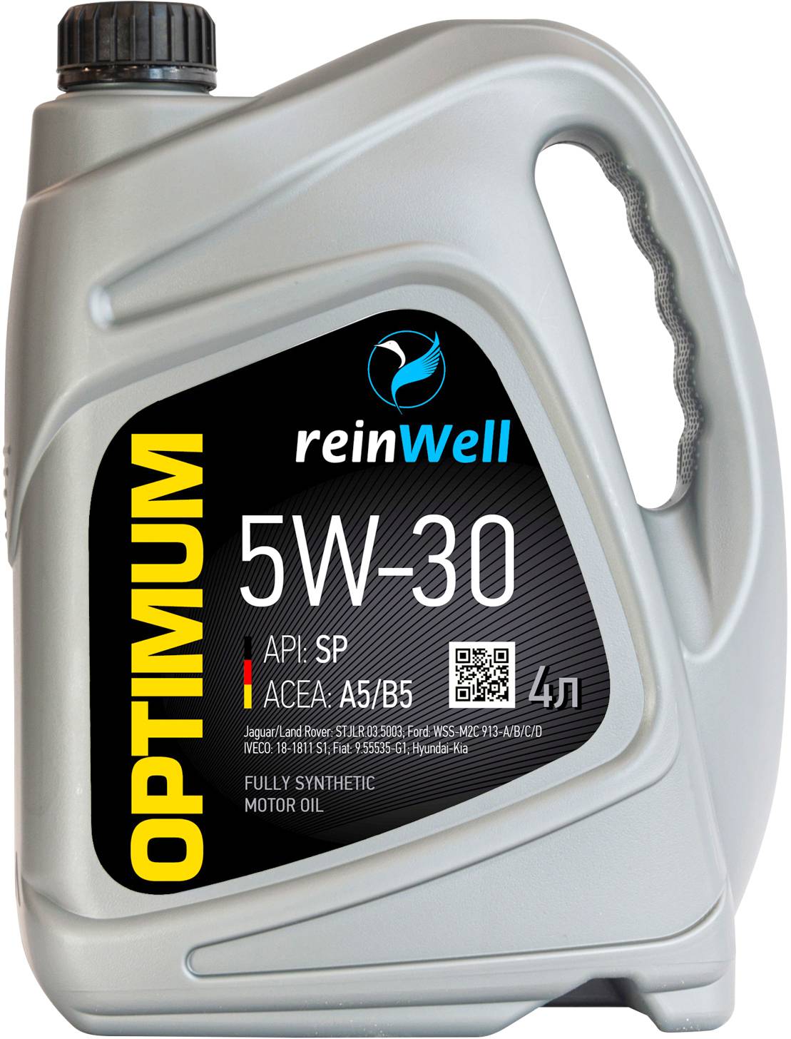 АВТОМАСЛА Моторное масло ReinWell 5W-30 A5/B5 4л + 877R сумка в подарок