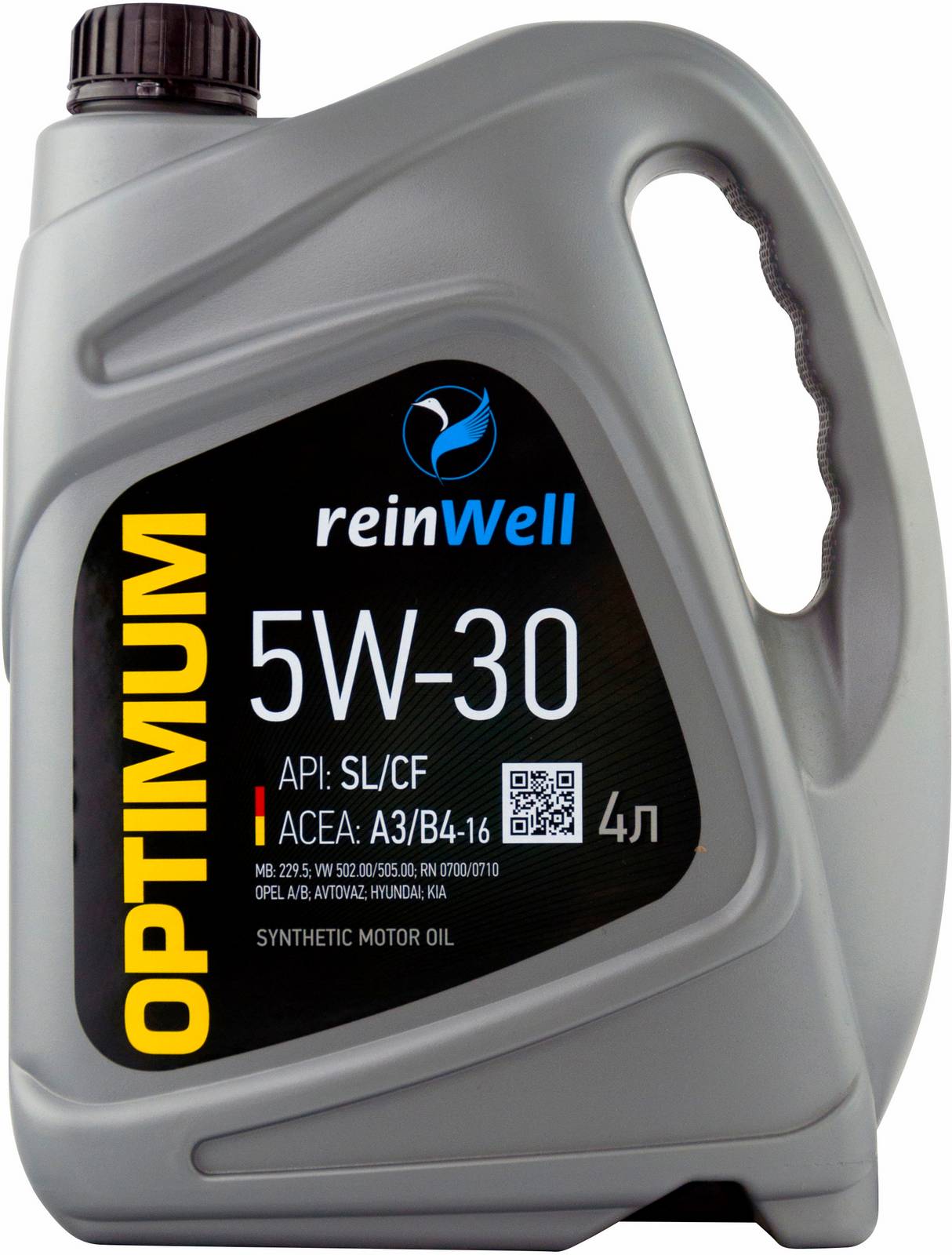 АВТОМАСЛА Моторное масло ReinWell 5W-30 А3/В4 4л.