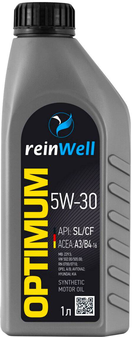 АВТОМАСЛА Моторное масло ReinWell 5W-30 А3/В4 1л.