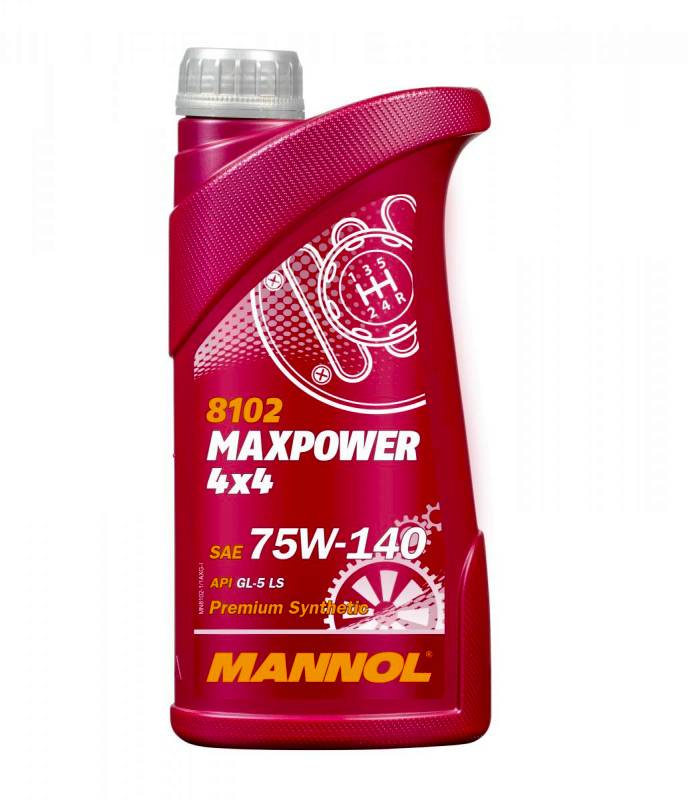 АВТОМАСЛА 8102 Масло трансмиссионное Mannol MaxPower 4x4 75W140 1л.