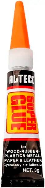 ГЕРМЕТИК, КЛЕЙ, ХОЛОДНАЯ СВАРКА Суперклей-гель SuperGlue Alteco 3гр.