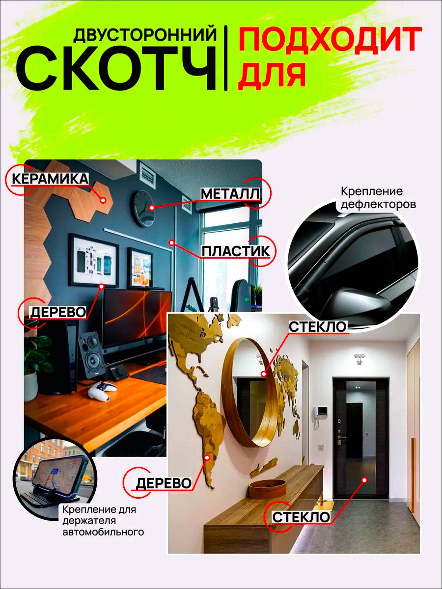 Аксессуары Скотч двухсторонний 20мм-5м 3М прозрачный