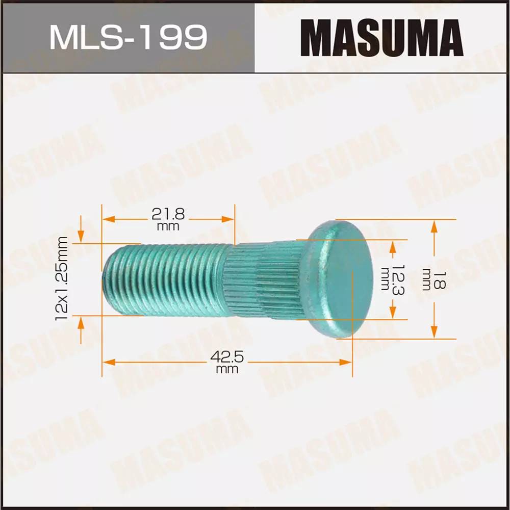 ЗАПЧАСТИ Шпилька колесная M12X1.25(R) Masuma MLS-199