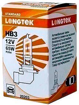 ЛАМПЫ / АВТОЭЛЕКТРИКА Автолампа LONGTEK 20203 HB3 12V 65W