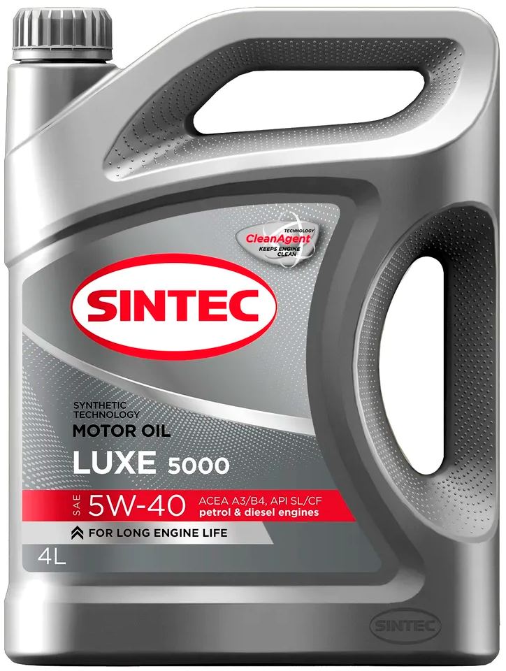 АВТОМАСЛА Масло моторное Sintec Luxe 5000 5w40 SL/CF 4л